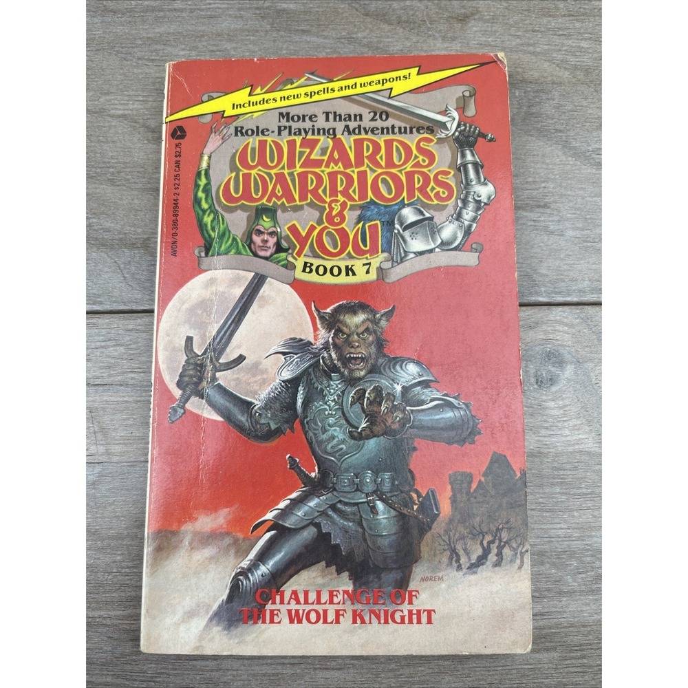 Challenge of the Wolf Knight R L Stine Wizards, Warriors, and You #7 1985 1st Ed